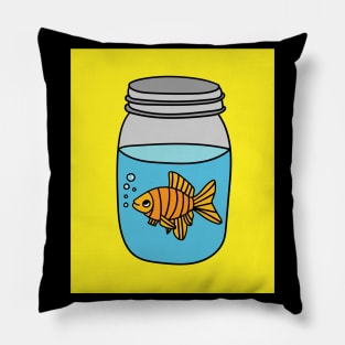 Cute Goldfish Fish In The Aquarium Pillow