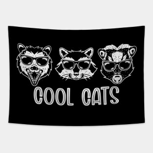 Cool Cats (White) Tapestry