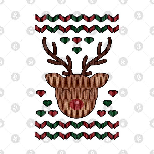 Reindeer Ugly Christmas Sweater by TLSDesigns