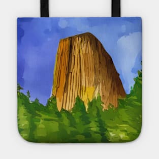 Devils Tower in Wyoming Tote