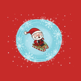 Santa Sliding T-Shirt