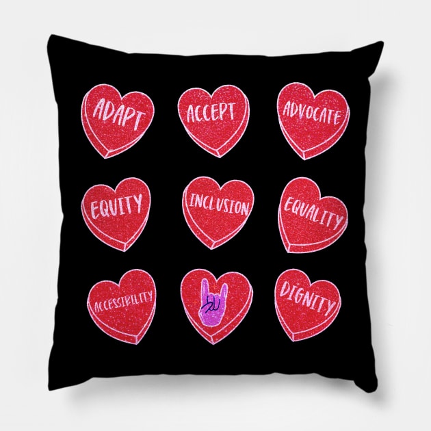 Cute Heart Valentines Day Love Special Education Teacher Pillow by HannessyRin