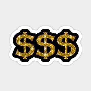 Golden Dollar Signs Magnet