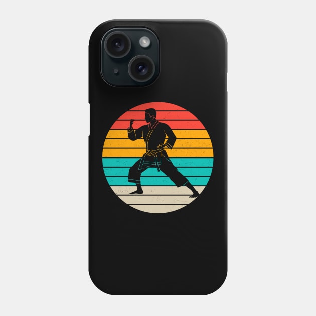 Krate Fighter Vintage Karateka Sunset MMA Phone Case by Foxxy Merch