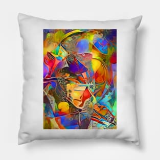 Vibrant Stained Glass Pillow