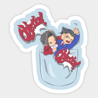 Ace Attorney Parody Sticker · Billenmaatjes · Online Store Powered