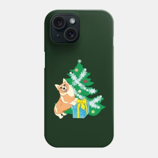 Merry Christmas with a corgi Phone Case