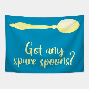 Got Any Spare Spoons? (Spoonie Awareness) - Light Yellow Tapestry