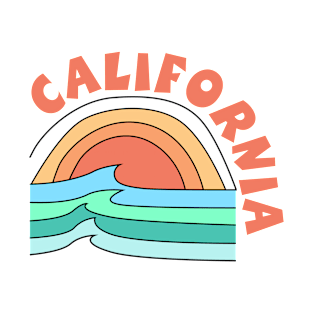 California beach wave sunrise T-Shirt
