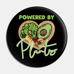 Powered By Plants Vegan Heart Pin