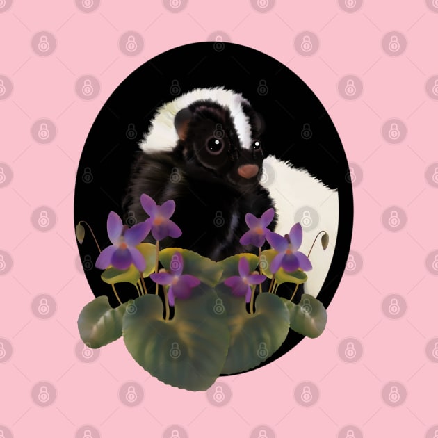 Skunk & Pansies by C. M. Manfredi’s Emporium of Wonders 