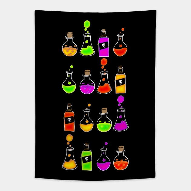 Potion Pattern Tapestry by lucafon18