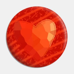 Red Heart on Red Pin