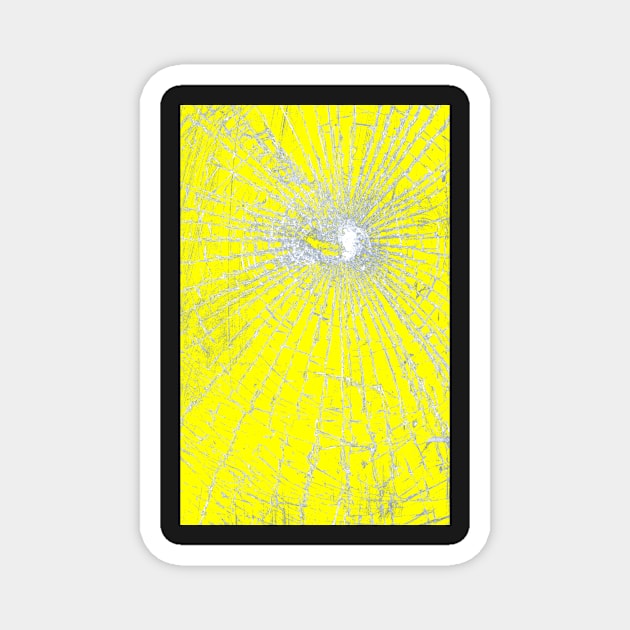 Broken Glass 2 iPhone Yellow Magnet by learningcurveca