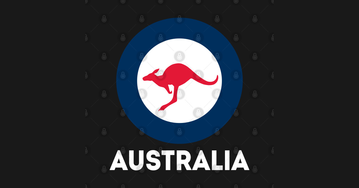 Australia RAAF Military Roundel, Royal Australian Air Force. Roundel