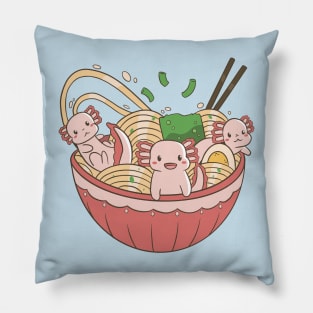 Noodle Bath: Axolotls' Ramen Delight Pillow