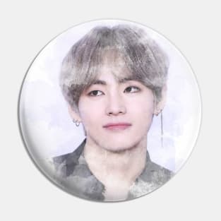 Bts Tae watercolor - BTS Army kpop gift BT21 Pin