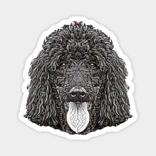 Standard Poodle Face Magnet