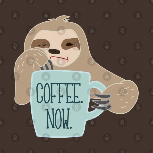 Sloth Needs Coffee by Fellball