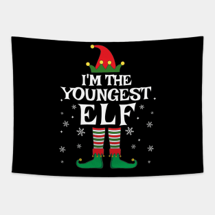 I'm The Youngest Elf Matching Family Christmas Gifts Tapestry