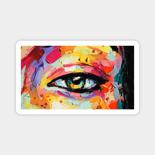 Oil painting of a big eye. Magnet by MariDein