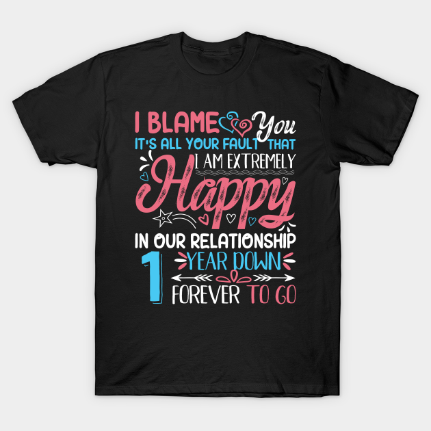 1st wedding anniversary t shirts