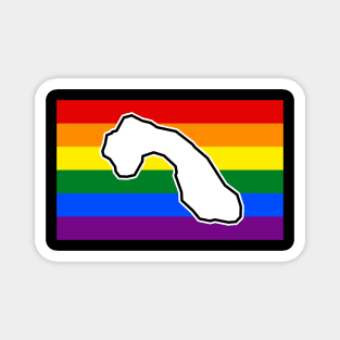 Cormorant Island BC - Rainbow Pride Flag - LGBT Colours - CormorantIsland Magnet