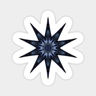 10-point Star, Shades of Blue Magnet