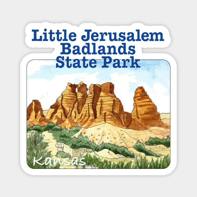 Little Jerusalem Badlands State Park, Kansas Magnet by MMcBuck