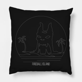 Fireball Island Minimalist Line Art - Board Game Inspired Graphic - Tabletop Gaming  - BGG Pillow