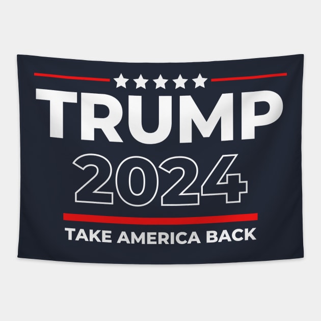 Donald Trump 2024 Tapestry by Etopix