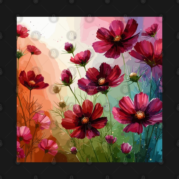 Rose Pink Cosmos Flower by Jenni Arts