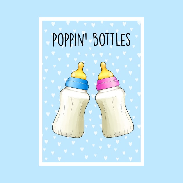 Poppin' bottles baby (blue) by Poppy and Mabel