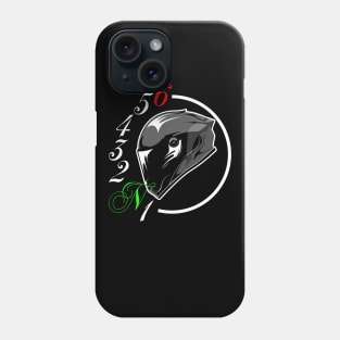 Motorcycle biker Helmet 1N23456 Phone Case