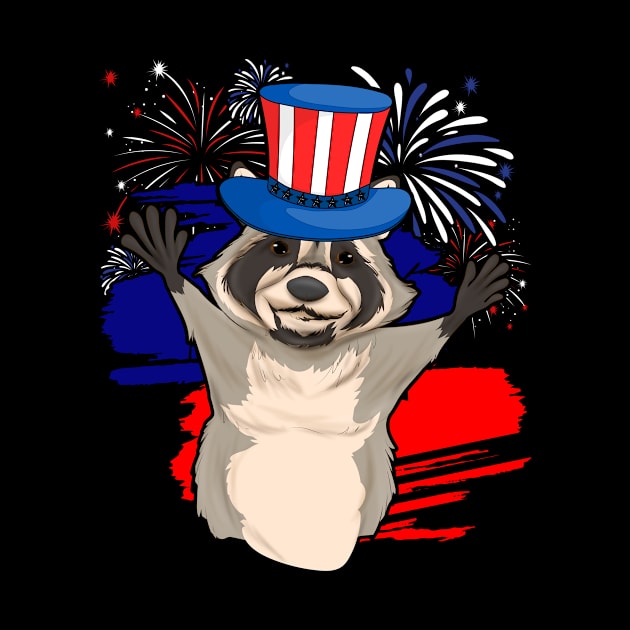 Patriotic American USA Raccoon Animal Lover 4th Of July by shirtsyoulike