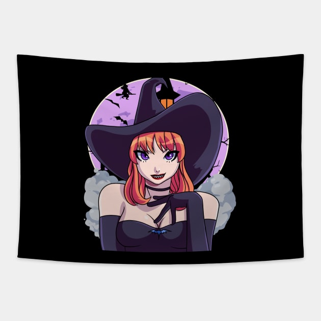 Sexy Witch Happy Halloween Tapestry by Noseking