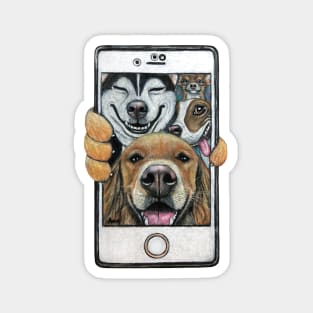 Selfie Dogs Magnet