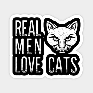 Real Men Love Cats Shirt Cat Dad Shirt Funny mother's Day Magnet