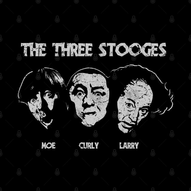 They are the amazing Three Stooges. Moe, Curly and Larry. by DaveLeonardo