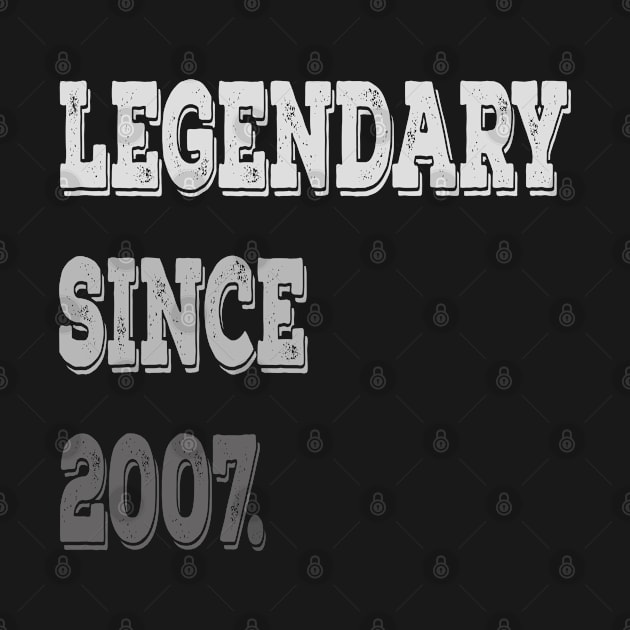 Legendary Since 2007 Birthday Gifts For Men and Women by familycuteycom