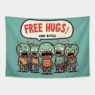 Free hugs and bites - zombie kids Tapestry