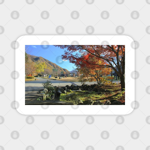 The Beauty Of Colorful Nature at The Momiji Moment 1 Magnet by Cemploex_Art