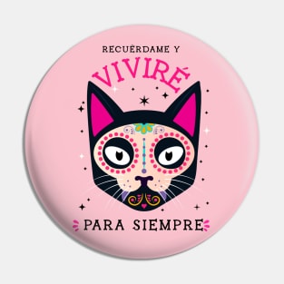 dia de los muertos cat Pin