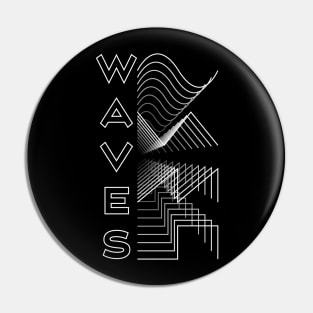 Waves Waveform Audio Analog Design Modular Gift Pin