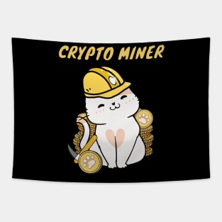 Crypto Miner Persian Cat Tapestry