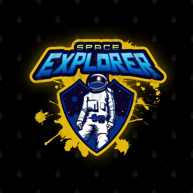 Deep Space Explorer Astronaut / Universe Hero Emblem Logo by Naumovski