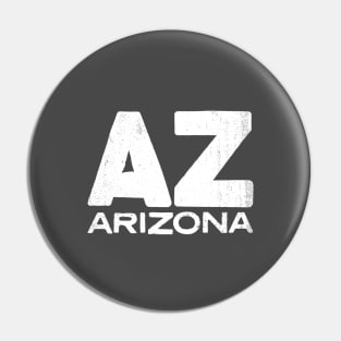 AZ Arizona State Vintage Typography Pin