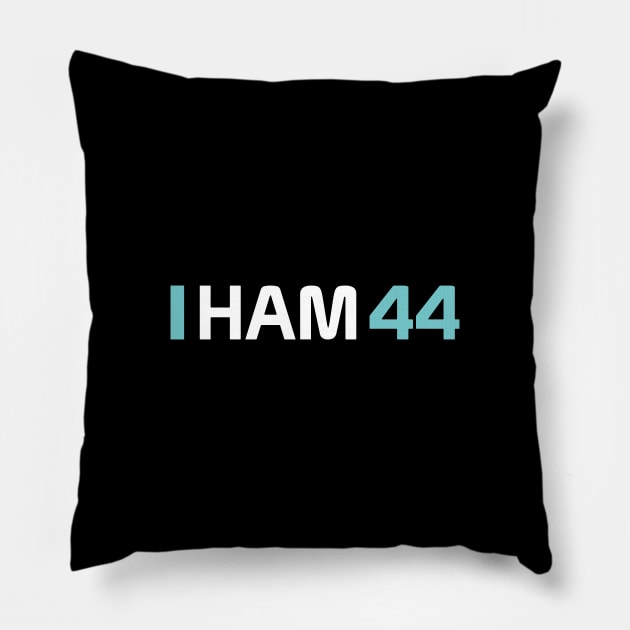 HAM 44 Design - White Text. Pillow by Hotshots