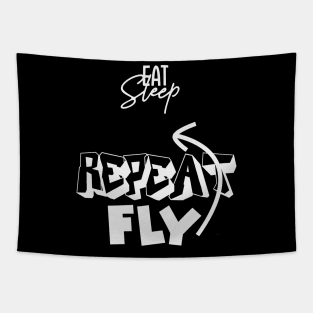 eat sleep fly repeat Tapestry