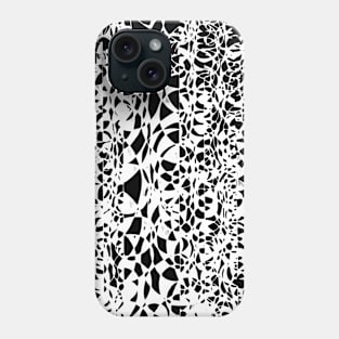 Abstract Ink Drawing #2 Black Phone Case